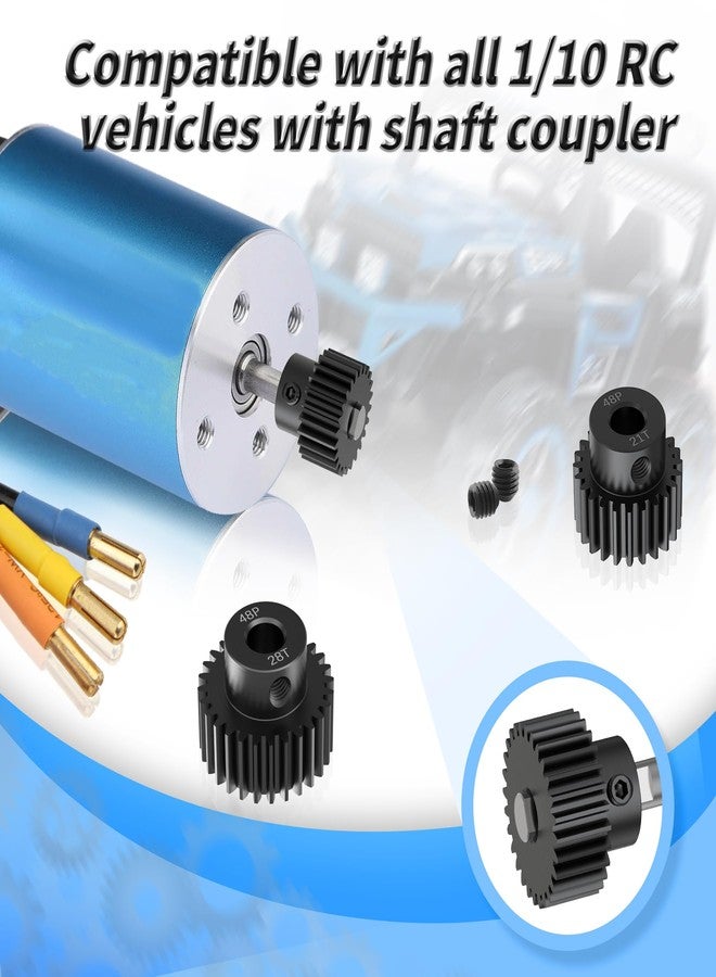 FOCMKEAS 48P Pinion Motor Gear 15T 1/8 inch(3.175mm) Shaft Hole, 1045 Hardened Carbon Steel Pitch Gears RC Upgrade Part fit for RC Brushless Brush Motor of 1/10 Model Car Climbing Car - Image 4